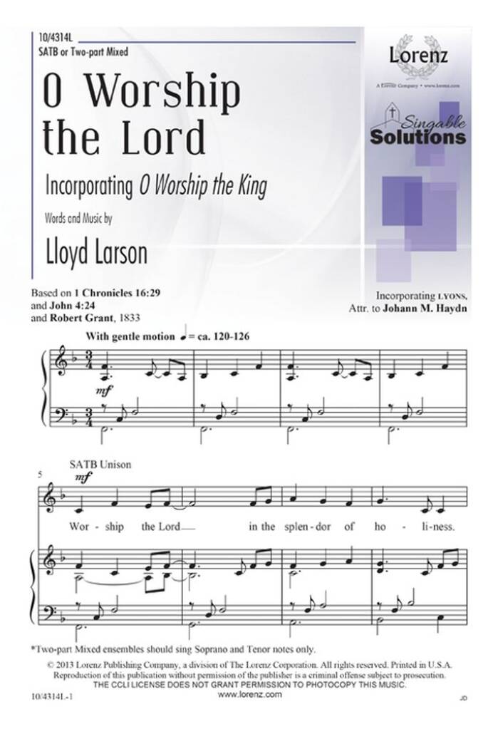 O Worship The Lord